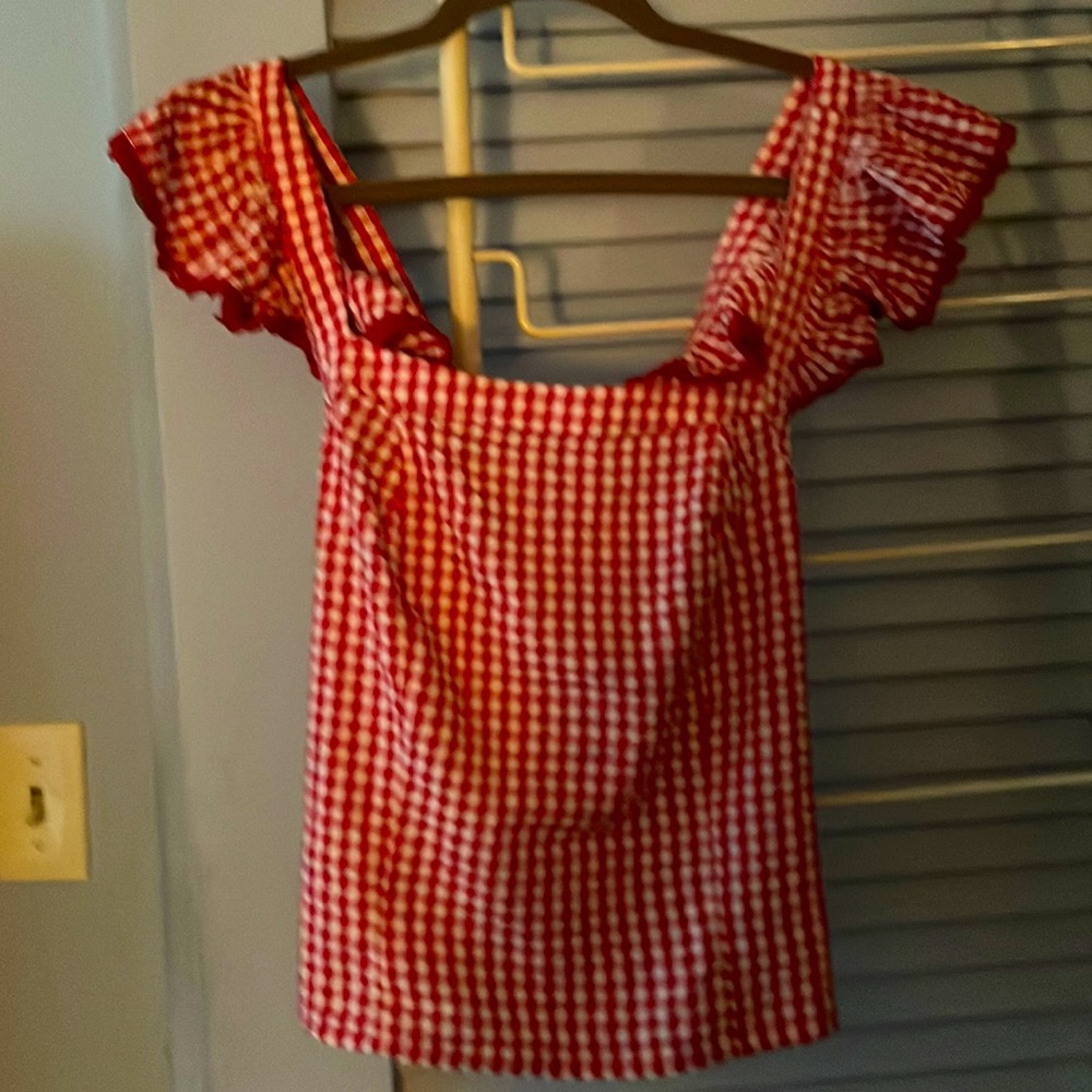 Broadway 38 Gingham Top Size Medium